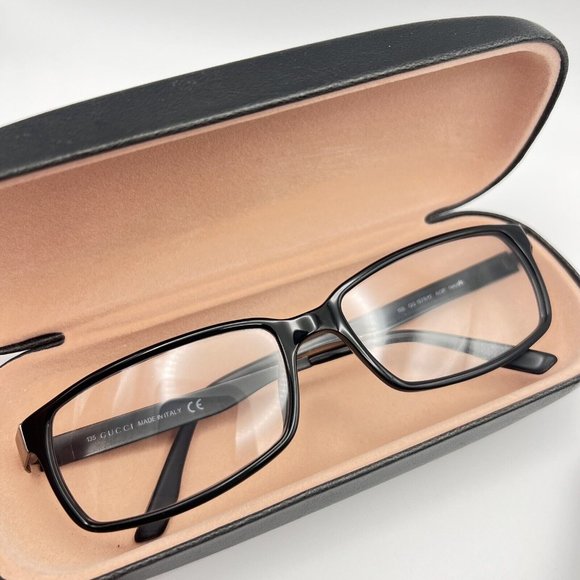 Gucci GG 1575/U AOP Optyl Rectangular Sunglass Eyeglass Frame Polished Black 135 - Picture 1 of 13